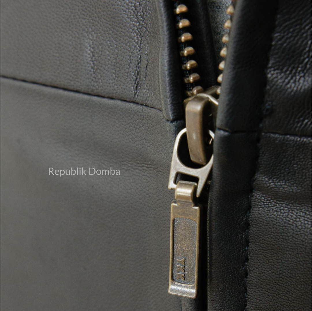 Jaket Kulit Domba Pria Casual Premium | PC 451 - Tampak Belakang
