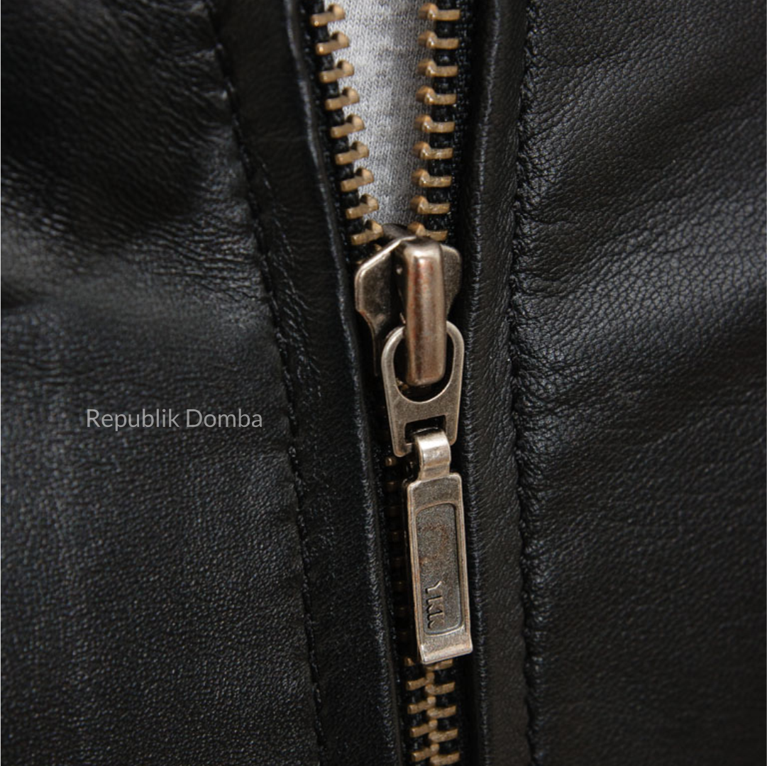 Jaket Kulit Domba Pria Casual Premium | PC 453 - Tampak Belakang