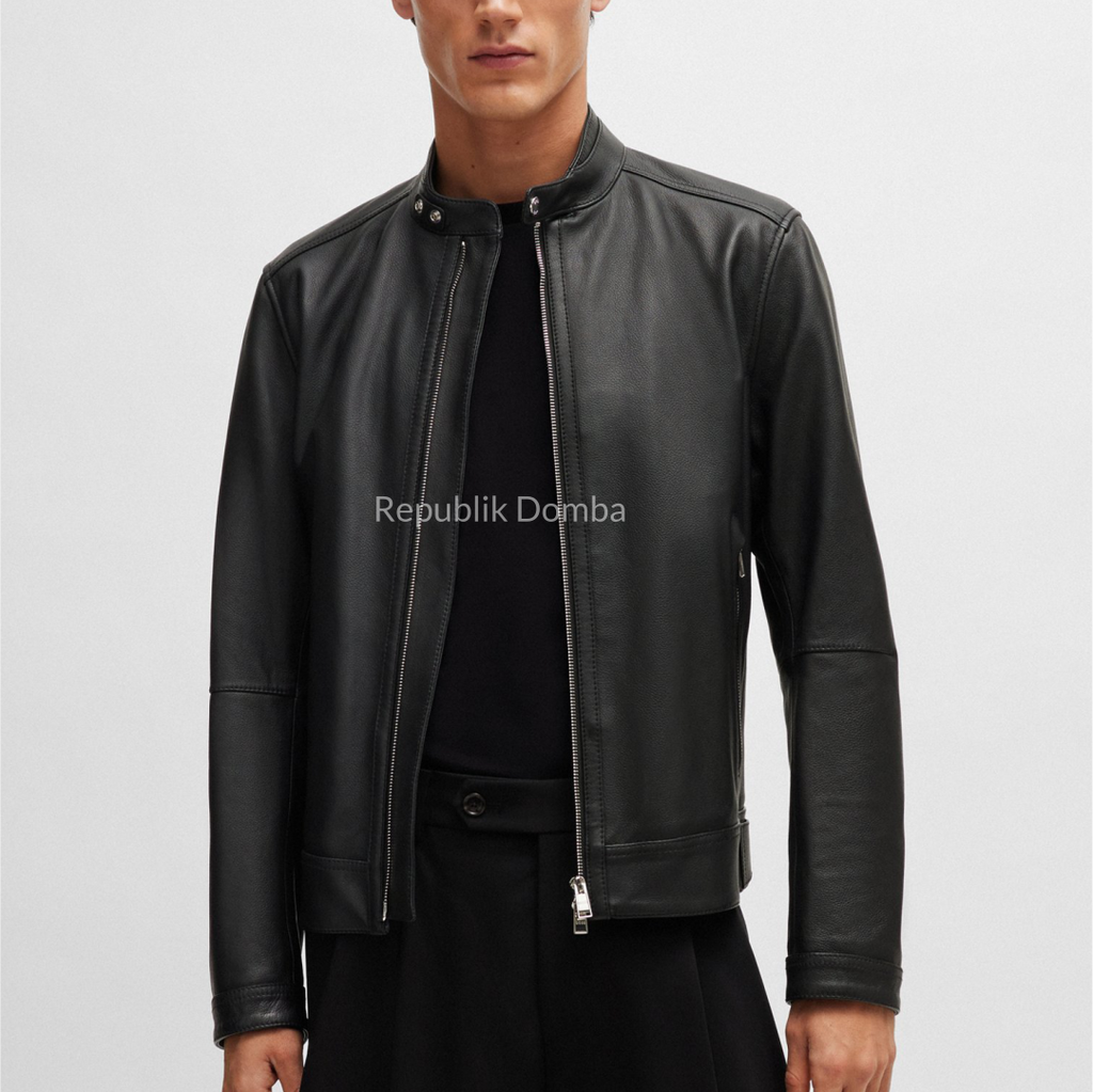 Jaket Kulit Domba Pria Casual Premium | PC 458 - Tampak Belakang