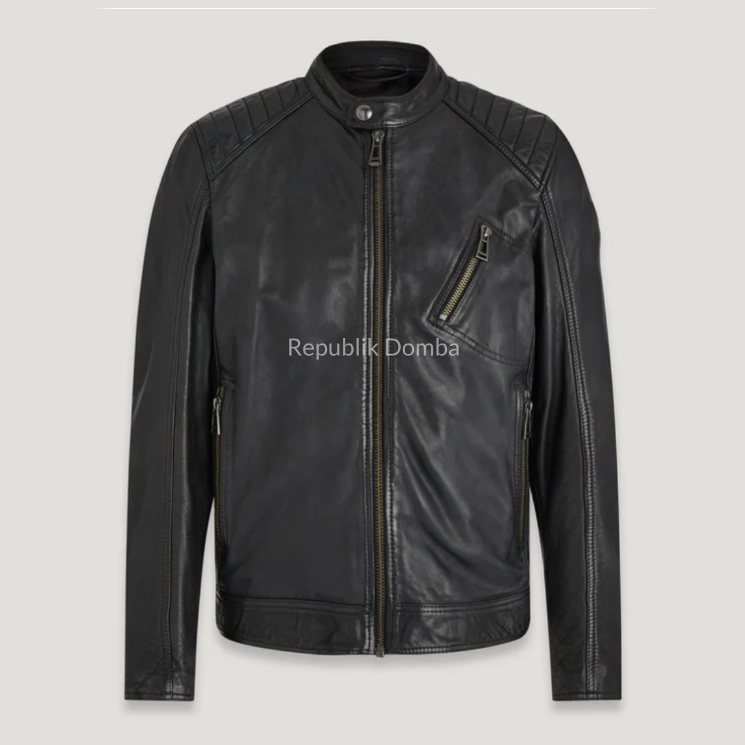 Jaket Kulit Domba Pria Casual Premium | PC 459 - Tampak Depan