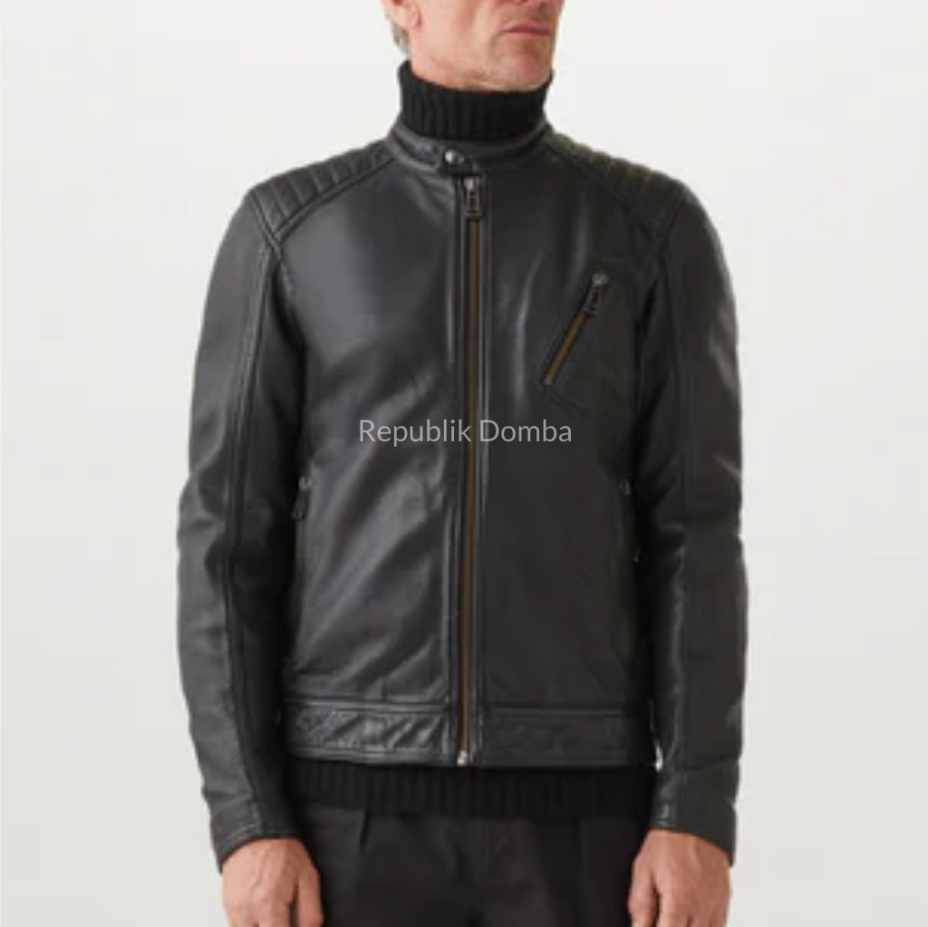 Jaket Kulit Domba Pria Casual Premium | PC 459 - Tampak Samping