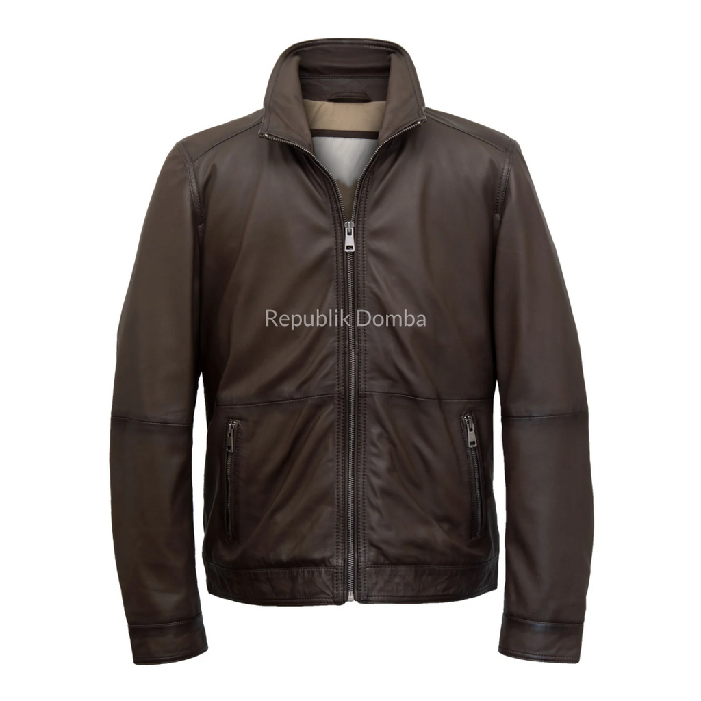 Jaket Kulit Domba Pria Casual Premium | PC 463 - Tampak Depan