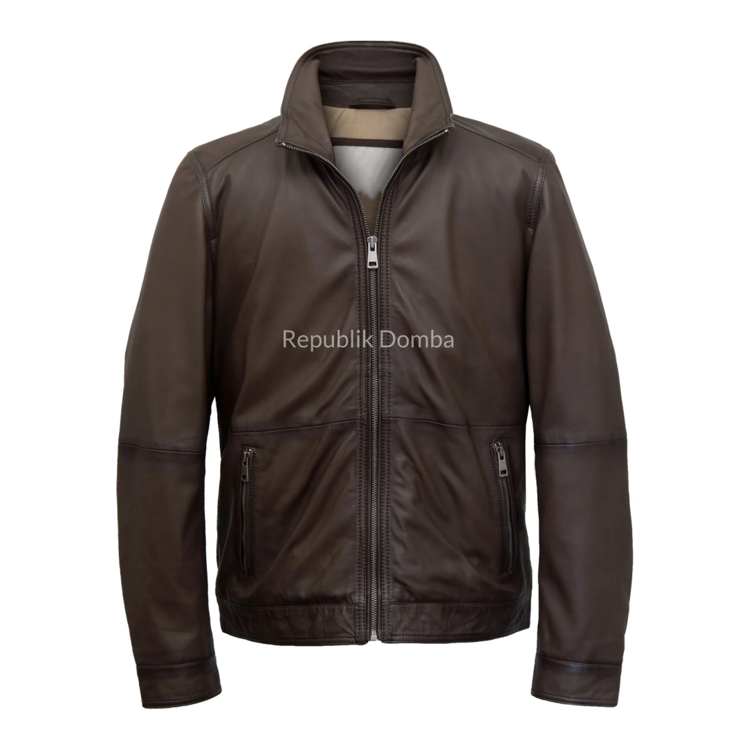 Jaket Kulit Domba Pria Casual Premium | PC 463 - Tampak Depan