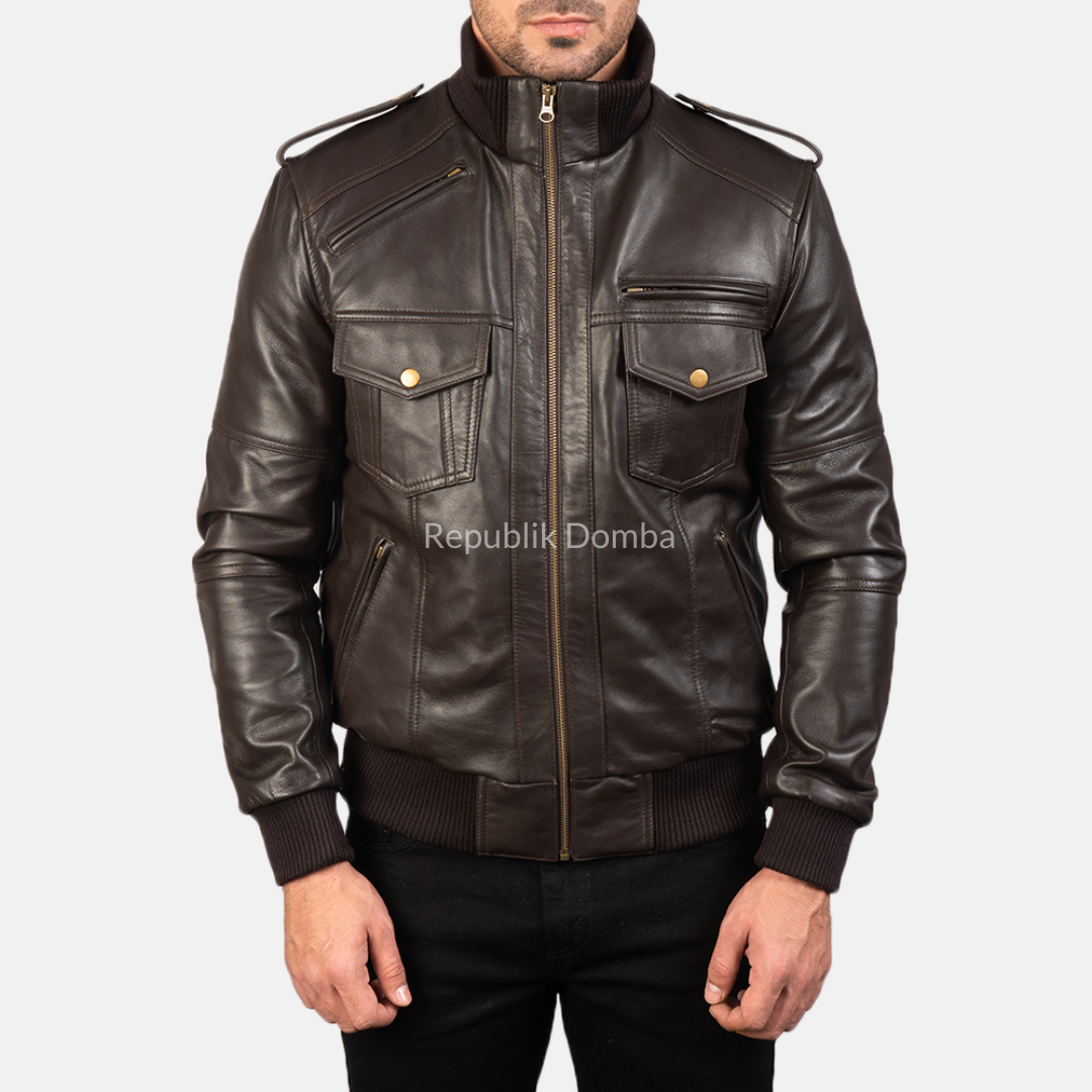 Jaket Kulit Pria Bomber - PCB 108