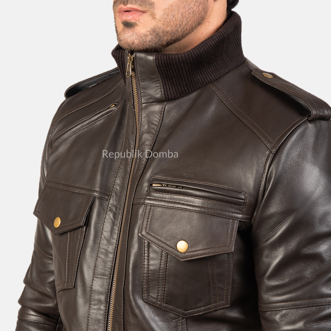 Jaket Kulit Pria Bomber - PCB 108