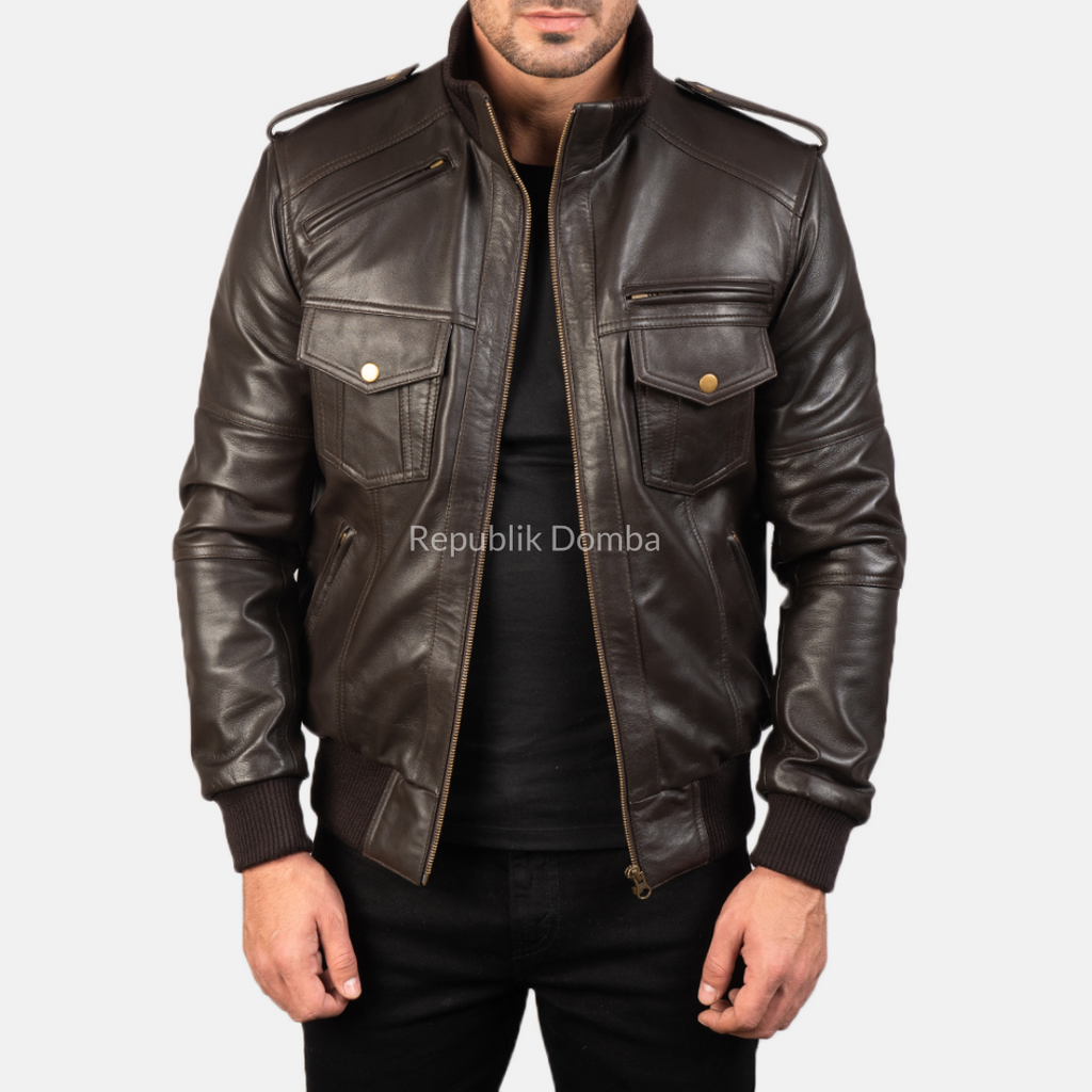 Jaket Kulit Pria Bomber - PCB 108