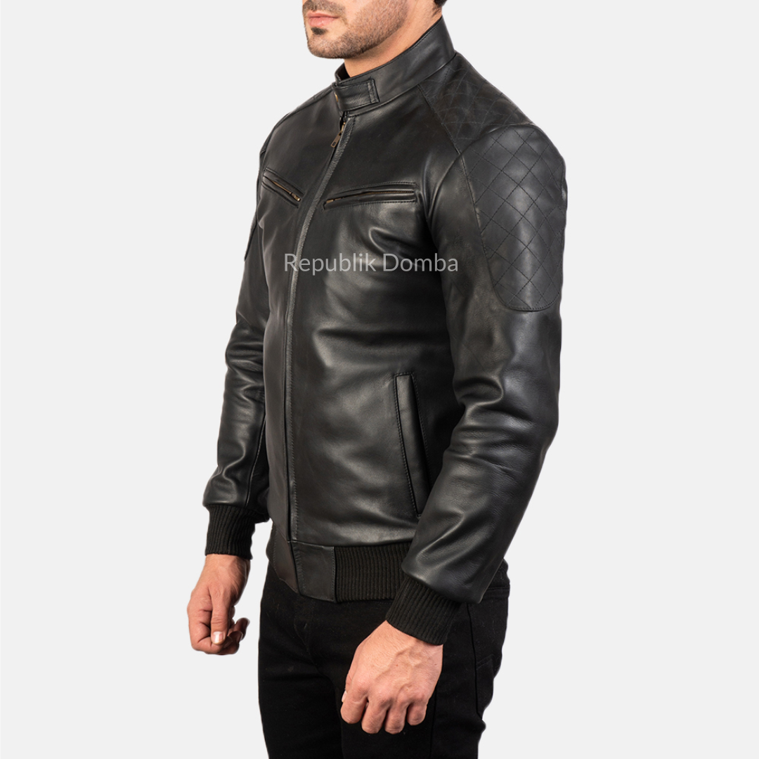 Jaket Kulit Pria Bomber - PCB 109