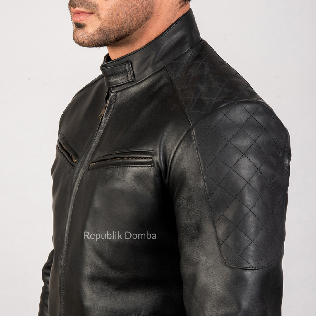 Jaket Kulit Pria Bomber - PCB 109