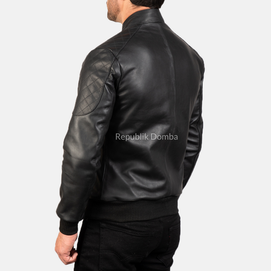 Jaket Kulit Pria Bomber - PCB 109