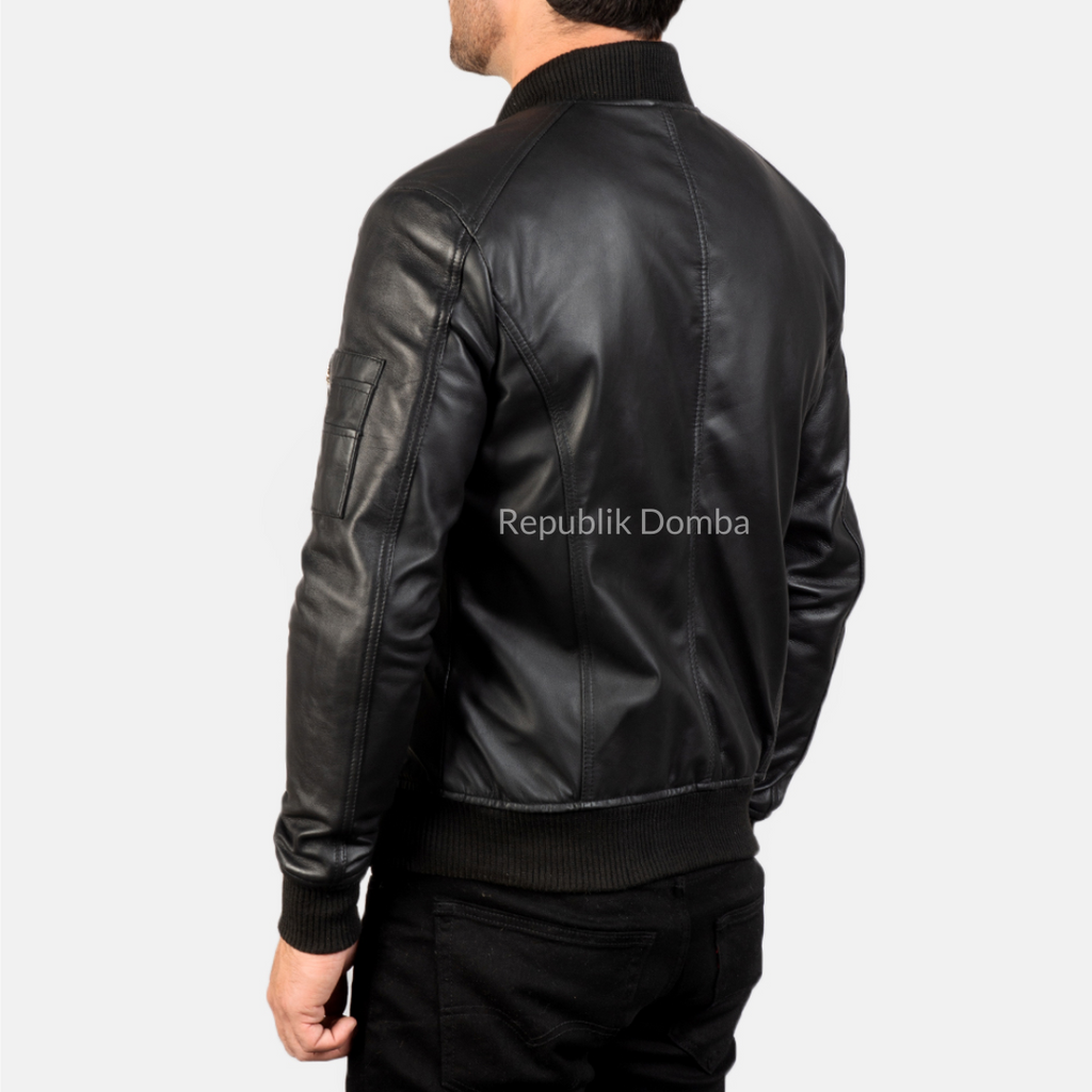 Jaket Kulit Pria Bomber - PCB 110