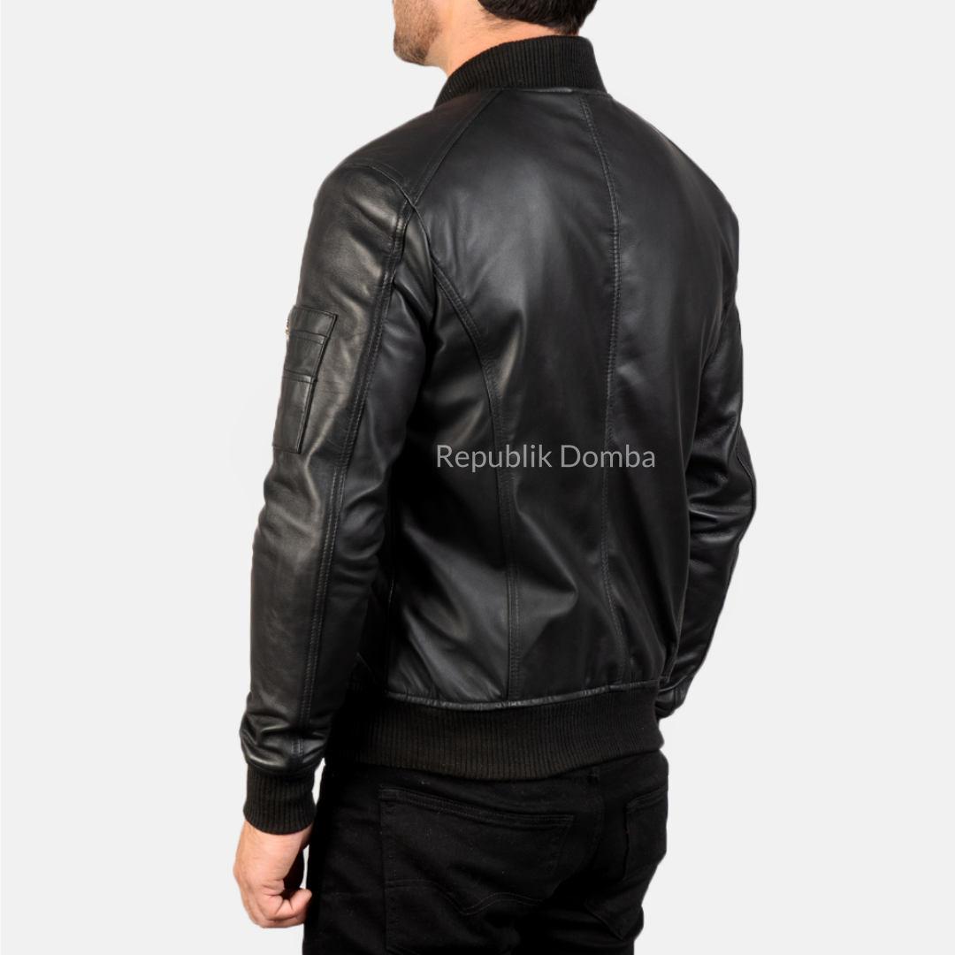 Jaket Kulit Pria Bomber - PCB 110