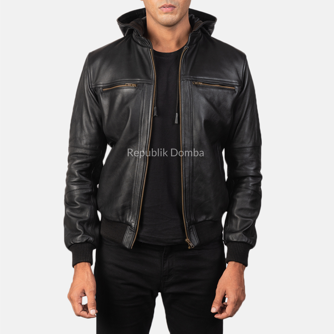 Jaket Kulit Pria Bomber - PCB 113
