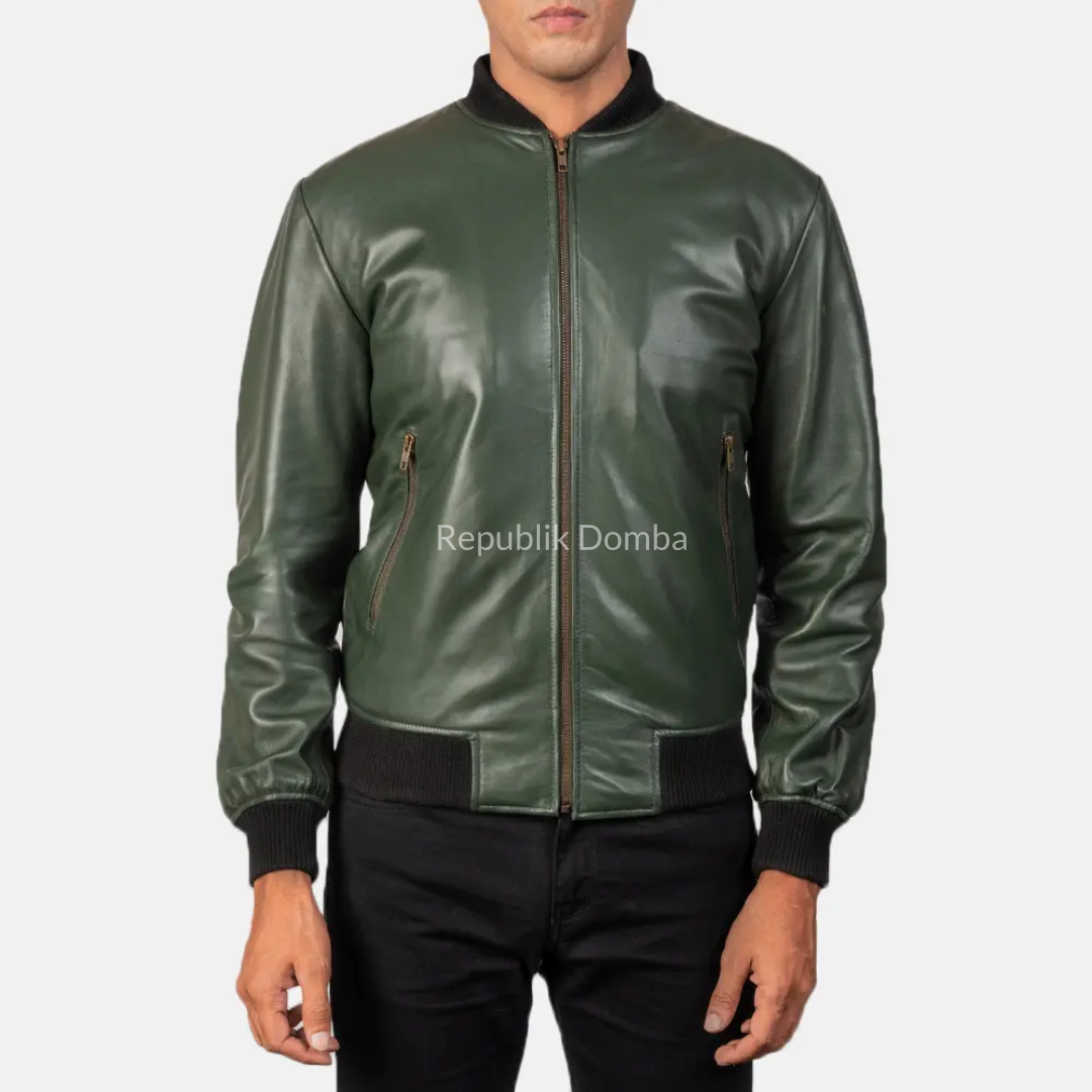 Jaket Kulit Pria Bomber - PCB 114