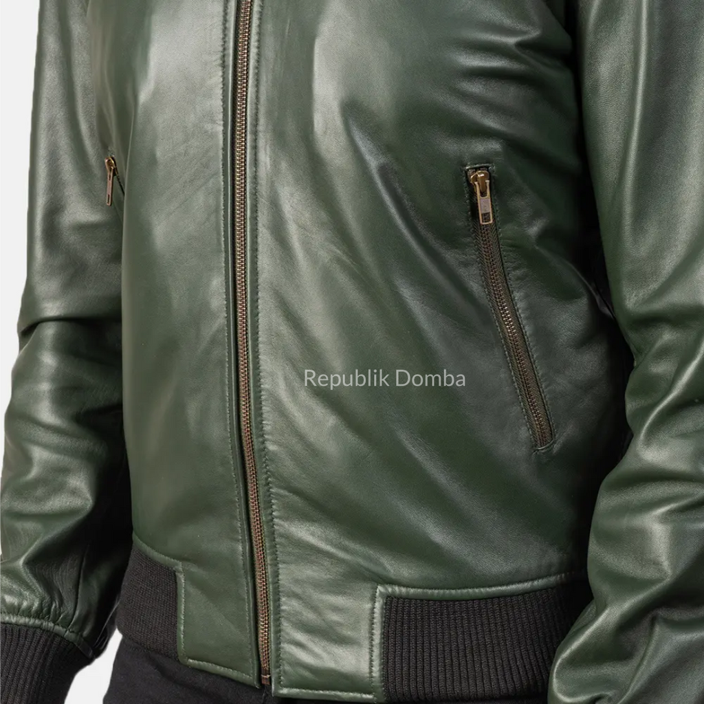 Jaket Kulit Pria Bomber - PCB 114