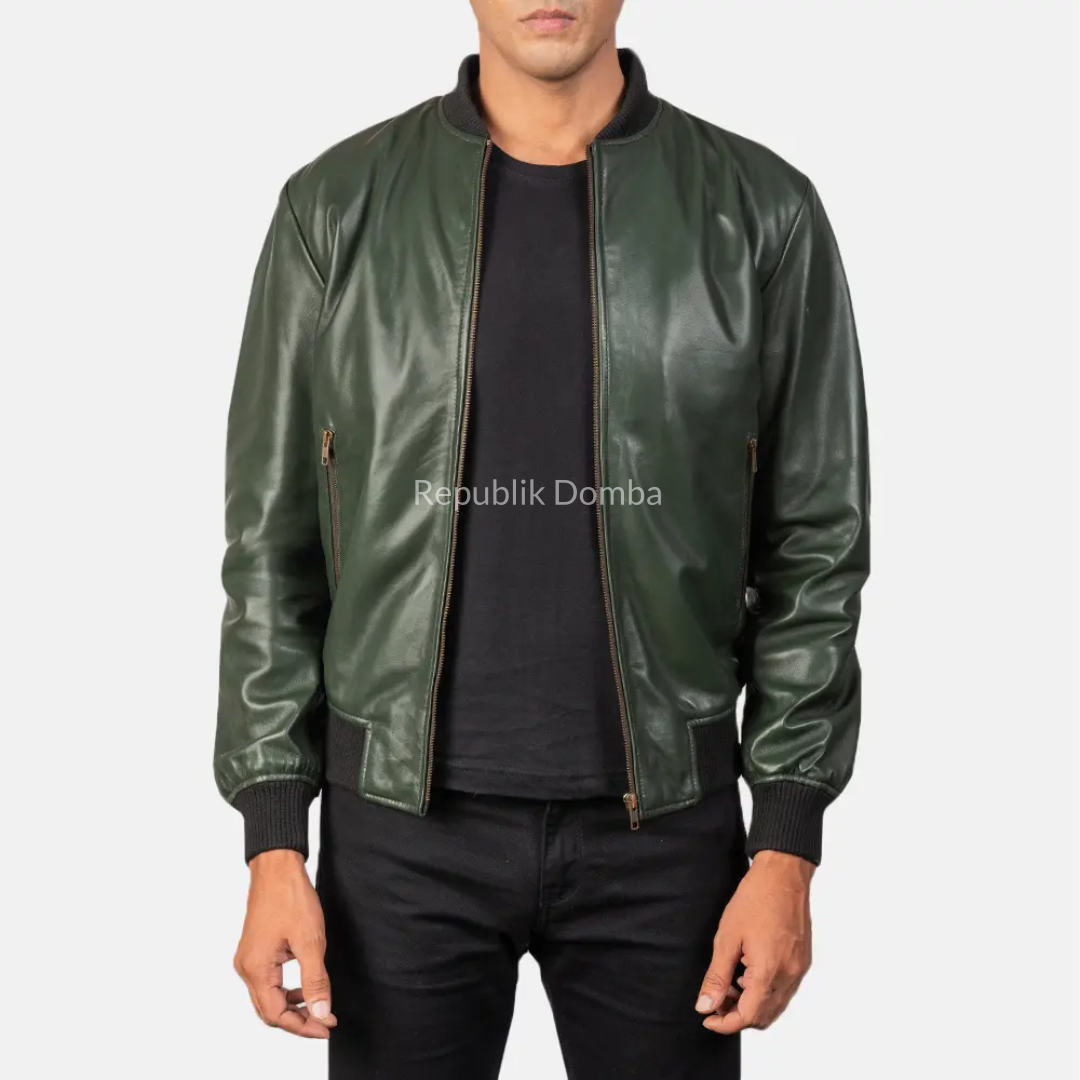 Jaket Kulit Pria Bomber - PCB 114