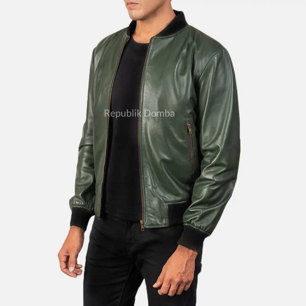 Jaket Kulit Pria Bomber - PCB 114