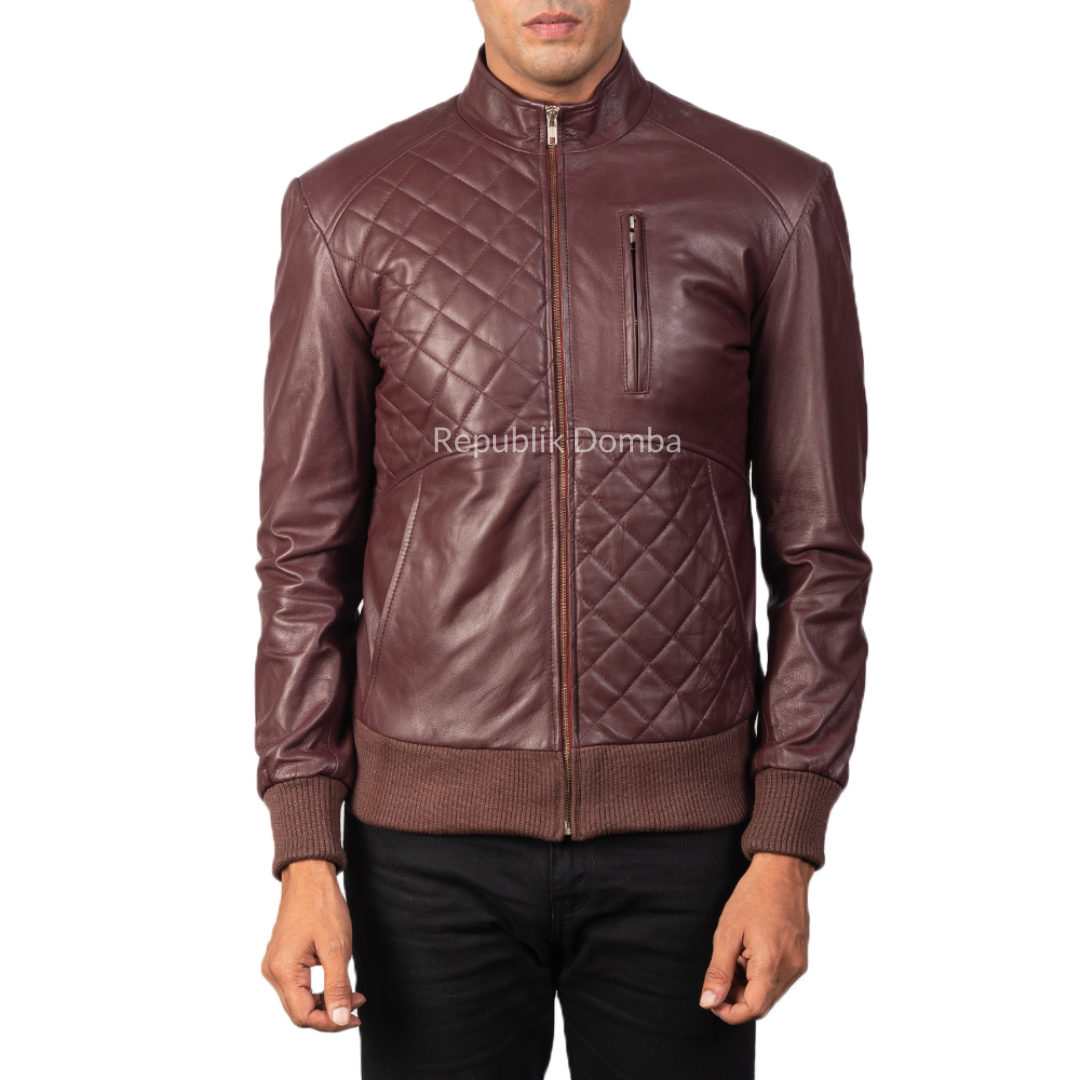 Jaket Kulit Pria Bomber - PCB 115