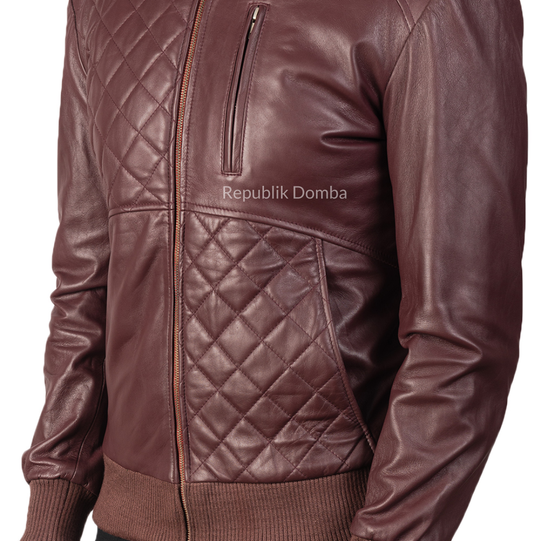 Jaket Kulit Pria Bomber - PCB 115