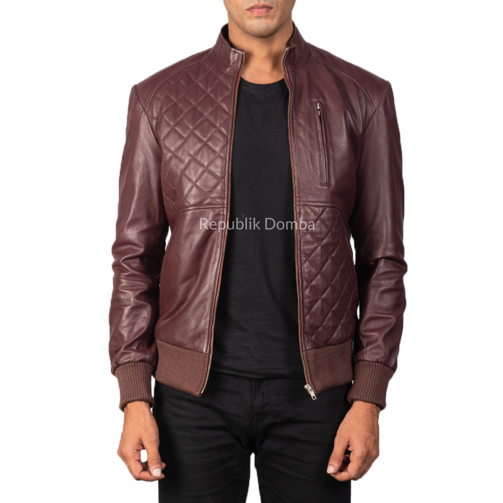 Jaket Kulit Pria Bomber - PCB 115