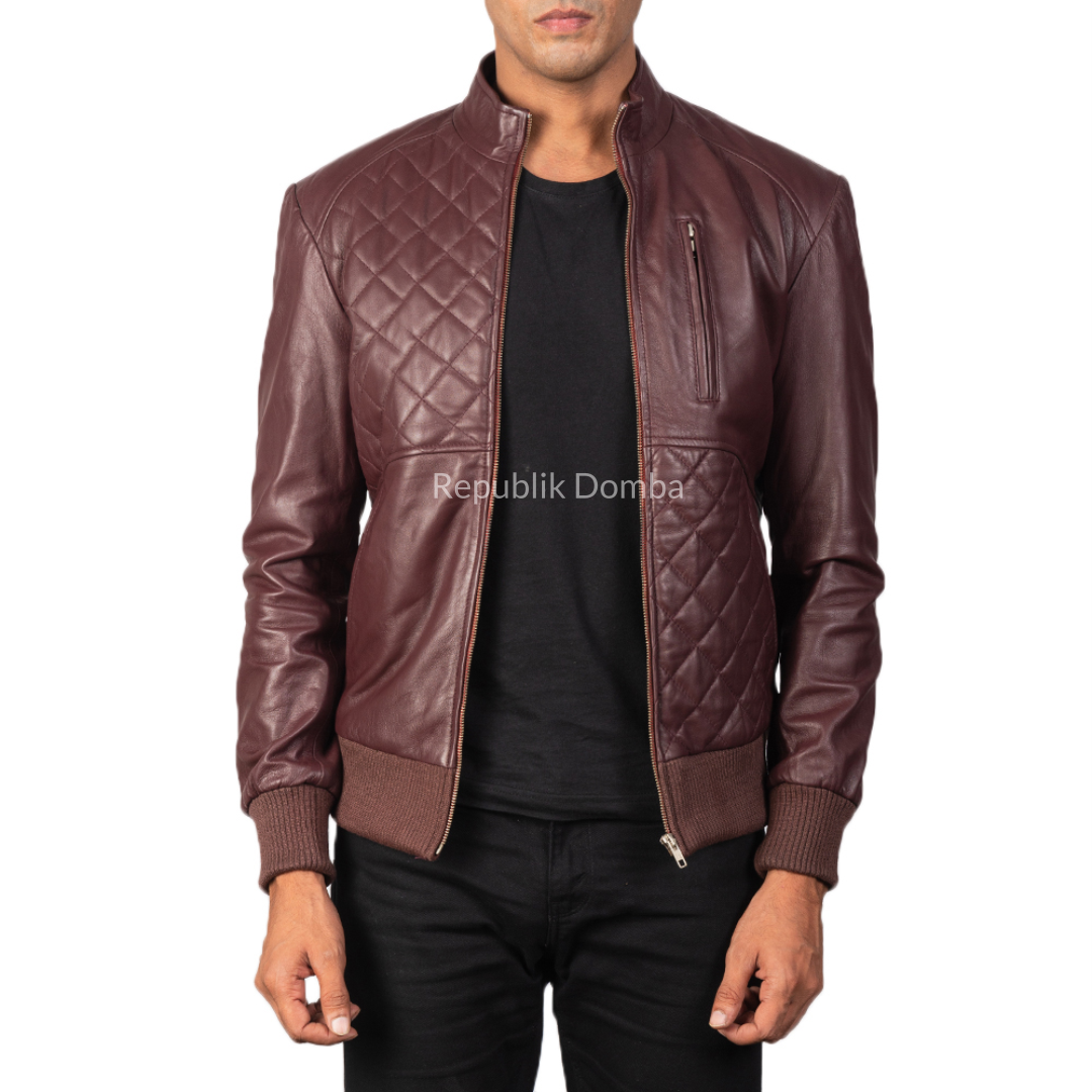 Jaket Kulit Pria Bomber - PCB 115
