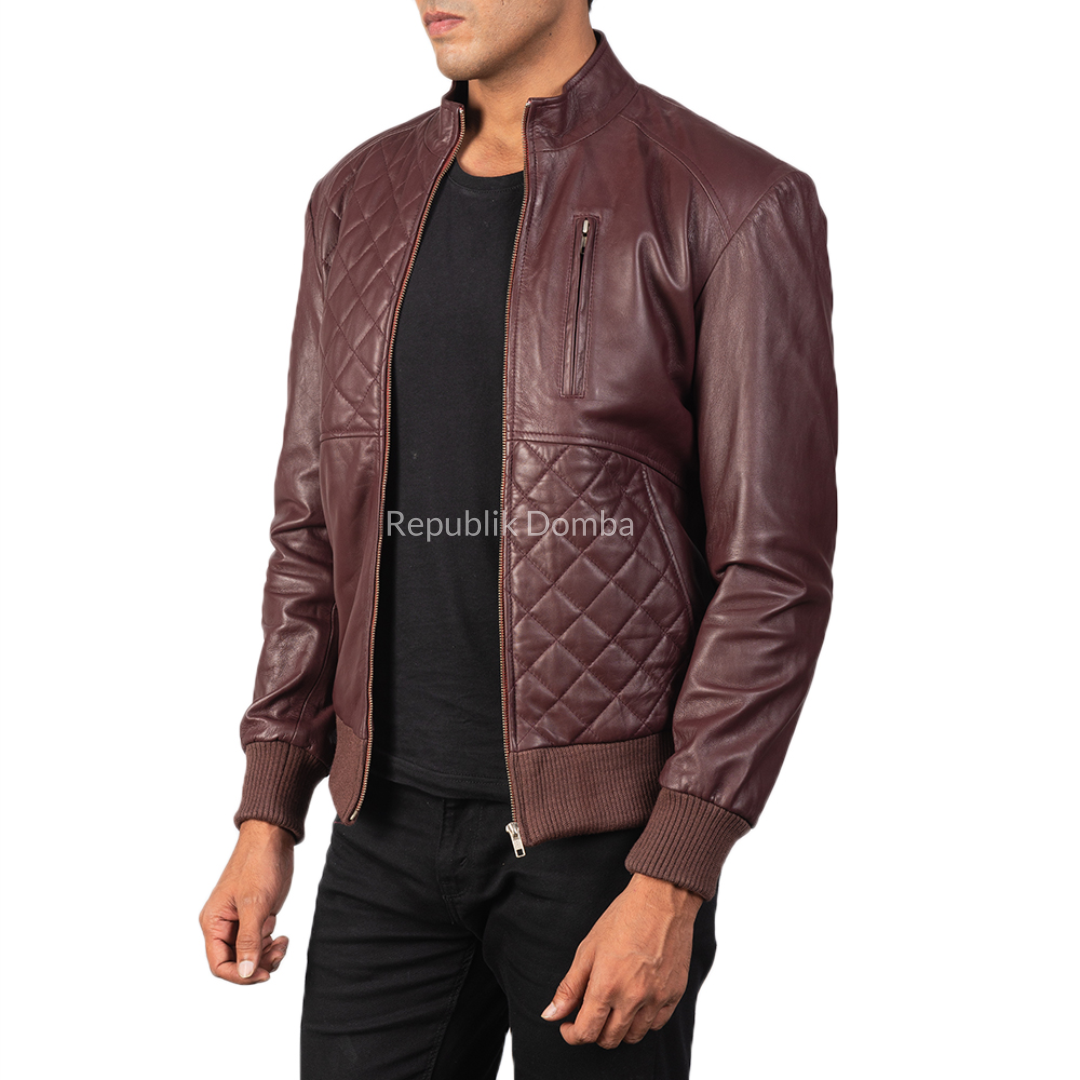 Jaket Kulit Pria Bomber - PCB 115