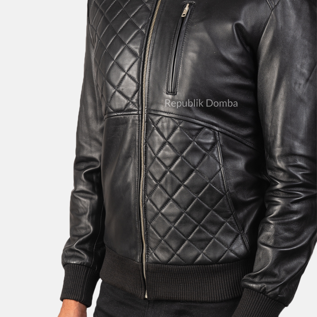 Jaket Kulit Pria Bomber - PCB 116