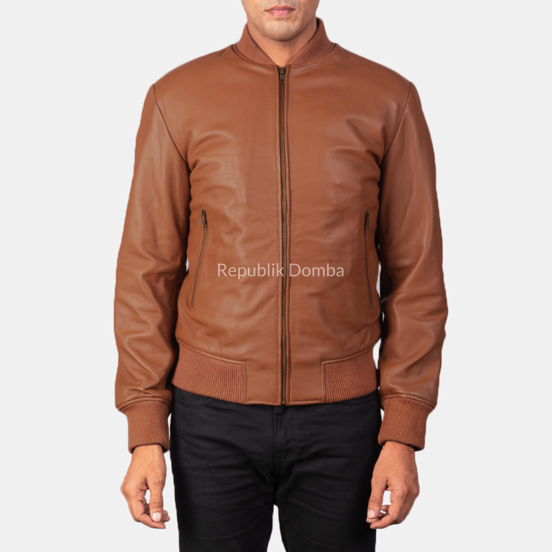 Jaket Kulit Pria Bomber - PCB 117