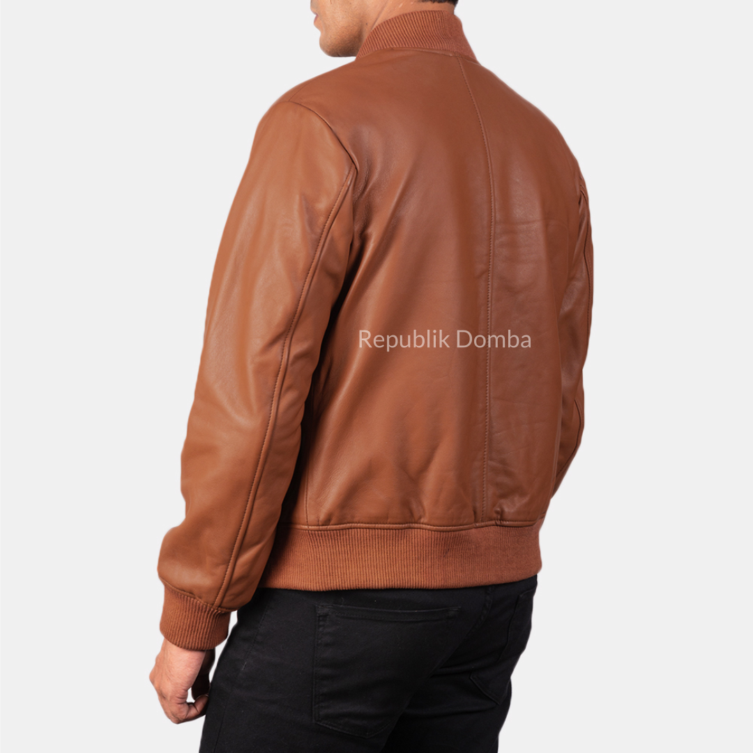 Jaket Kulit Pria Bomber - PCB 117