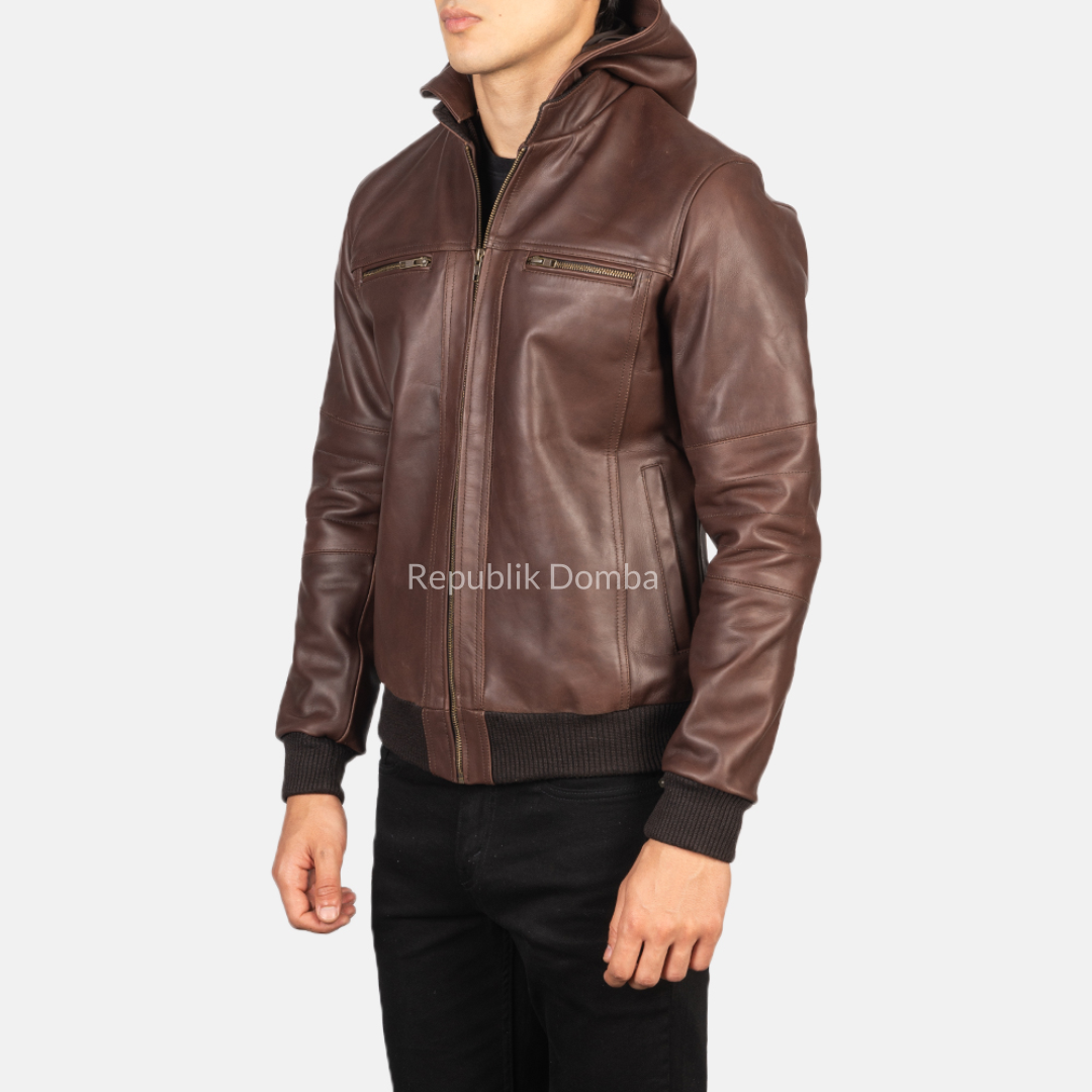 Jaket Kulit Pria Bomber - PCB 401