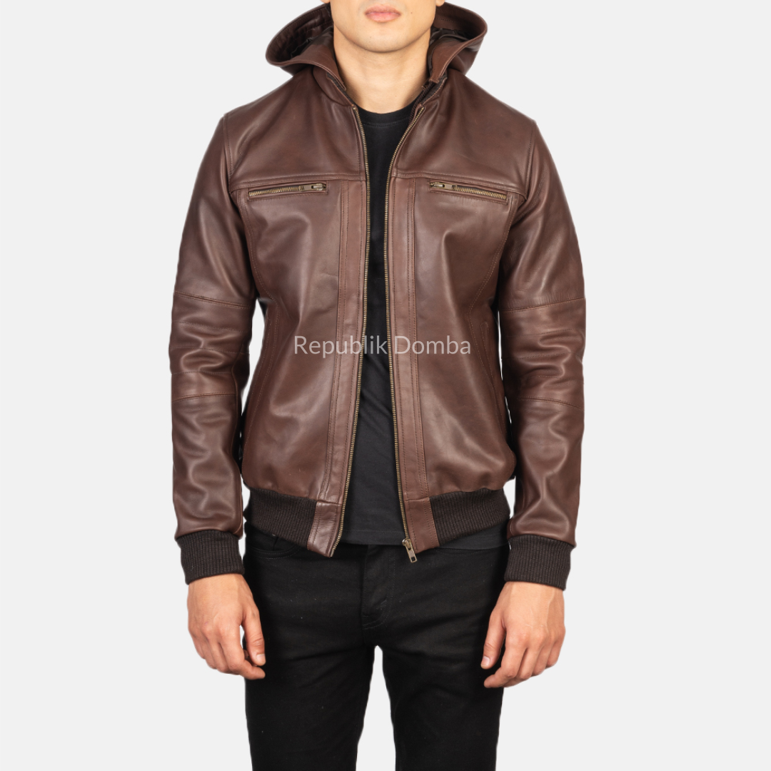 Jaket Kulit Pria Bomber - PCB 401