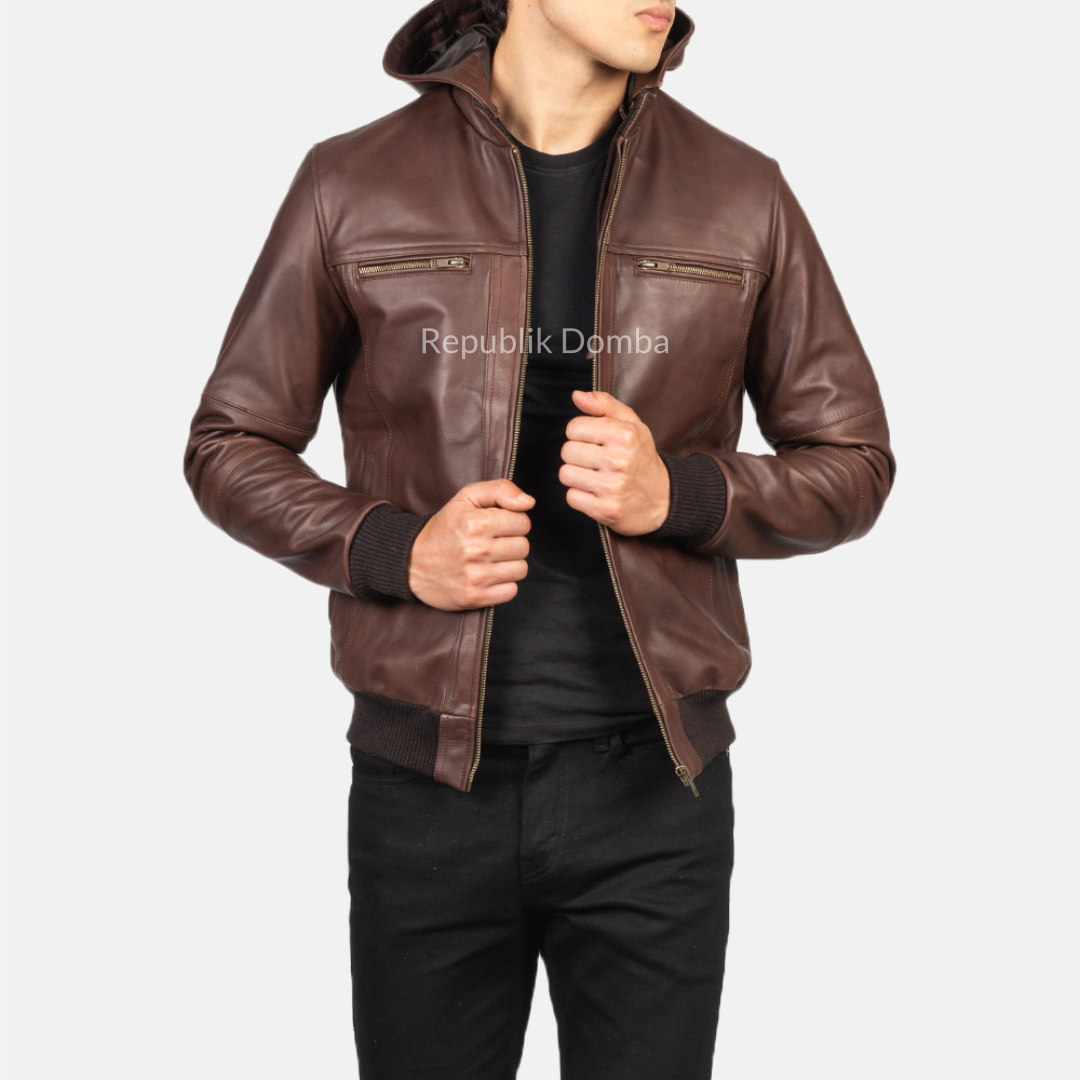 Jaket Kulit Pria Bomber - PCB 401