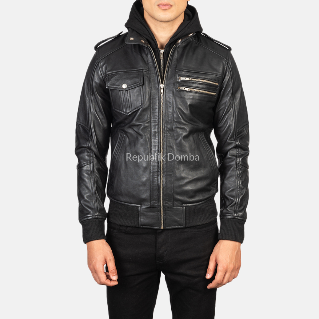 Jaket Kulit Pria Bomber - PCB 402