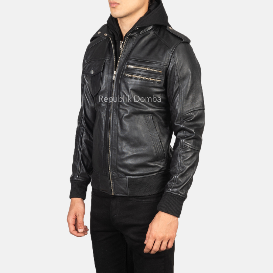 Jaket Kulit Pria Bomber - PCB 402