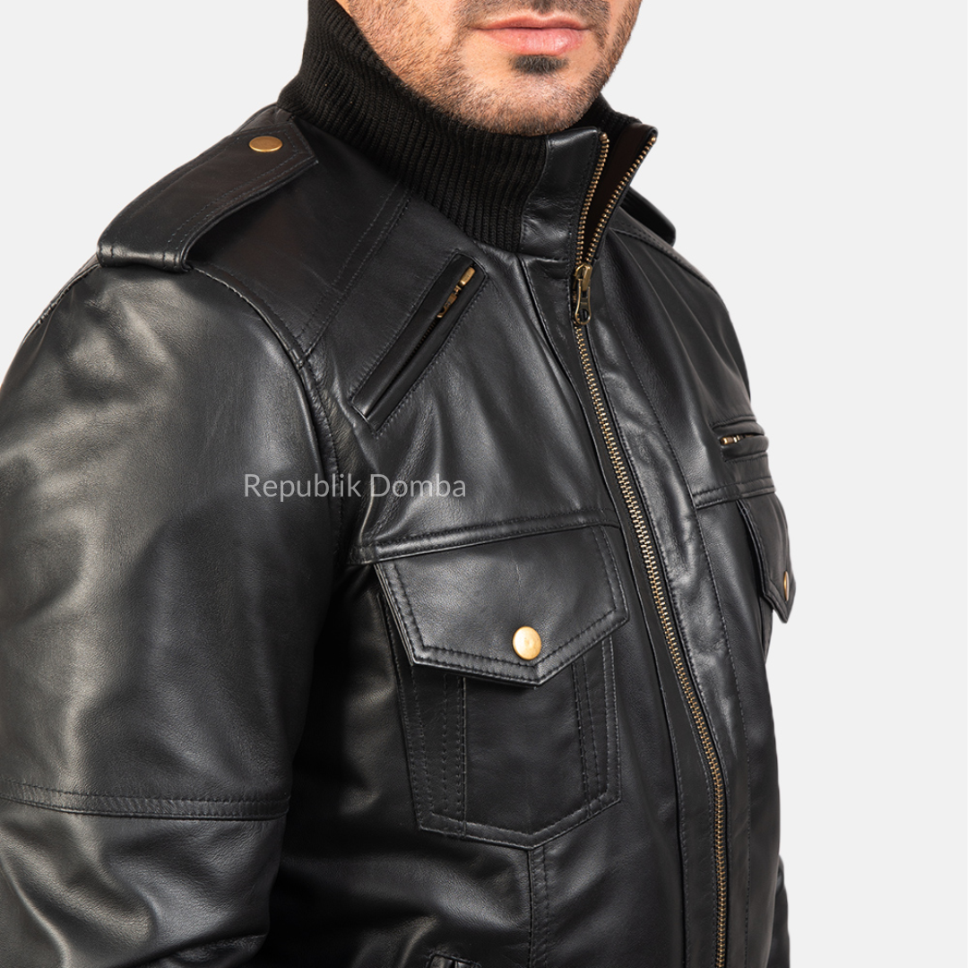 Jaket Kulit Pria Bomber - PCB 404
