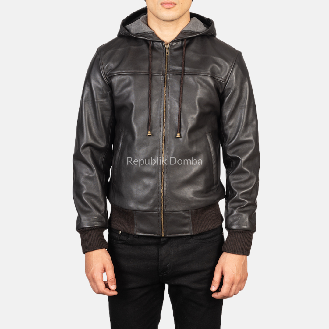 Jaket Kulit Pria Bomber - PCB 406