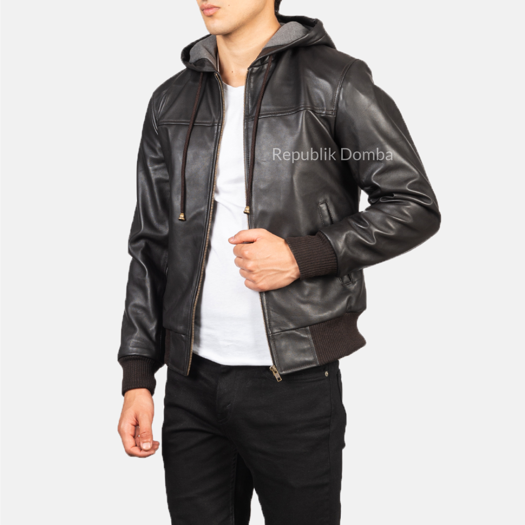 Jaket Kulit Pria Bomber - PCB 406