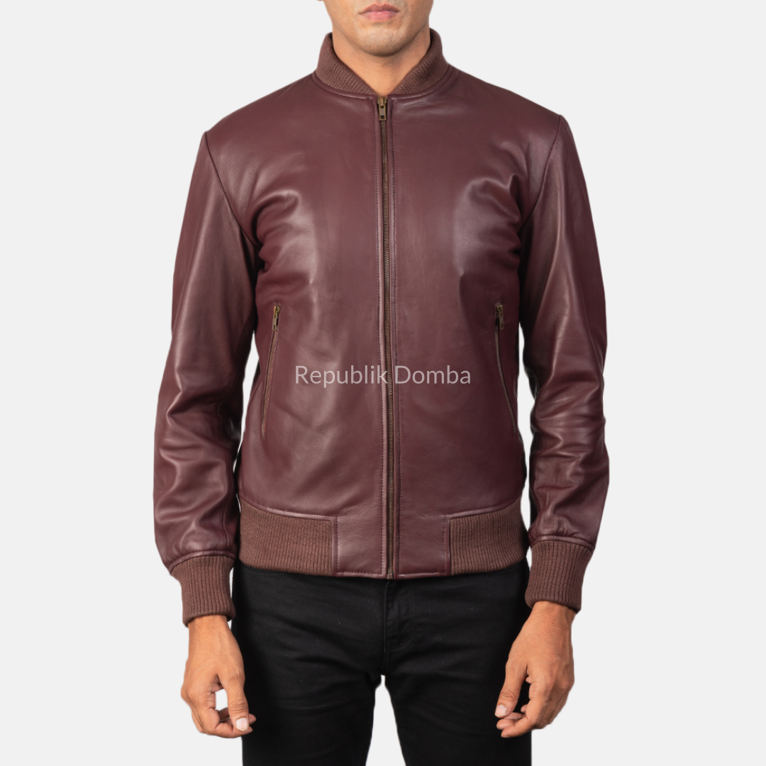 Jaket Kulit Pria Bomber - PCB 407