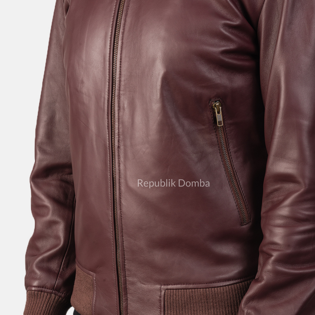 Jaket Kulit Pria Bomber - PCB 407