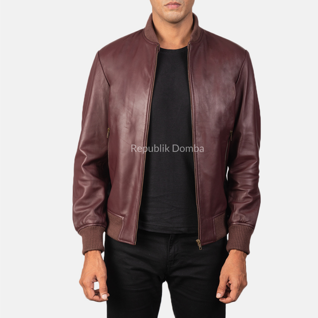 Jaket Kulit Pria Bomber - PCB 407