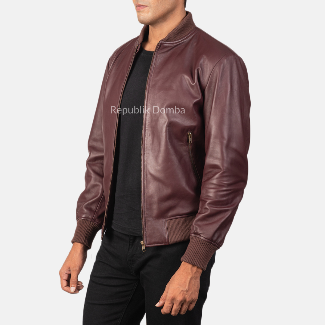 Jaket Kulit Pria Bomber - PCB 407