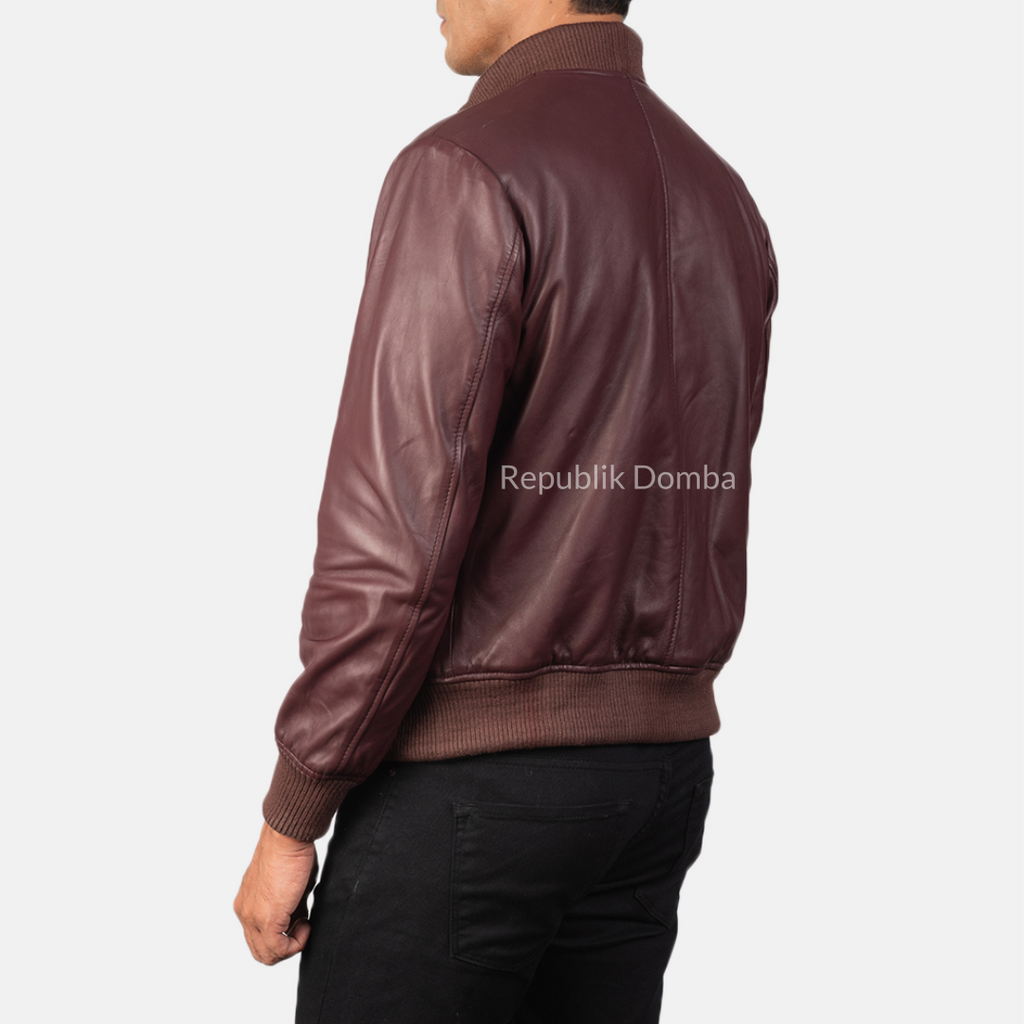 Jaket Kulit Pria Bomber - PCB 407