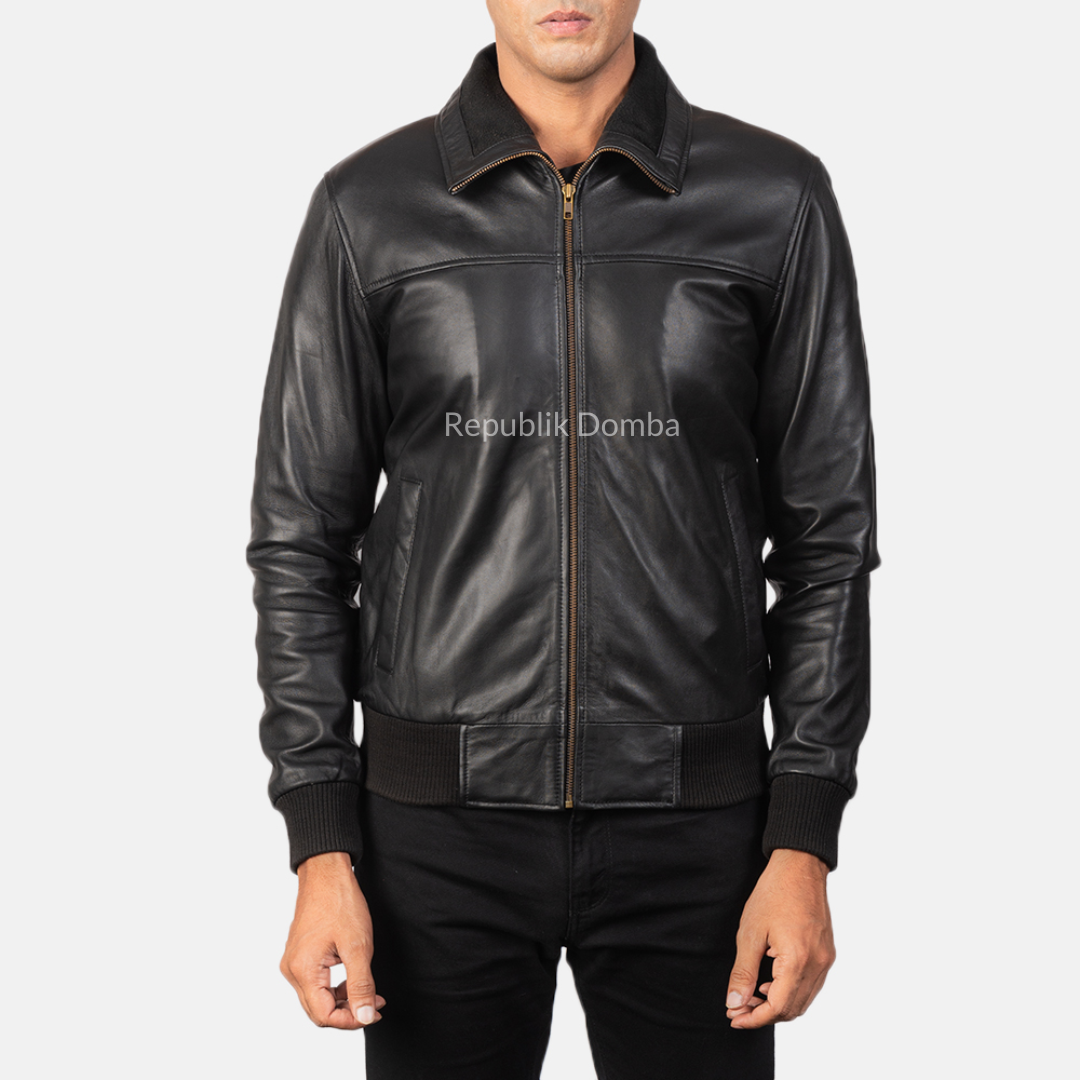 Jaket Kulit Pria Bomber - PCB 414