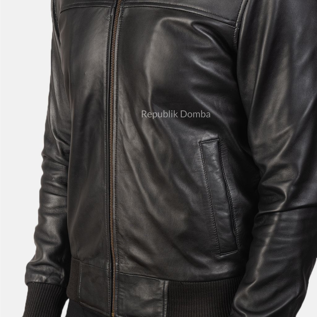 Jaket Kulit Pria Bomber - PCB 414
