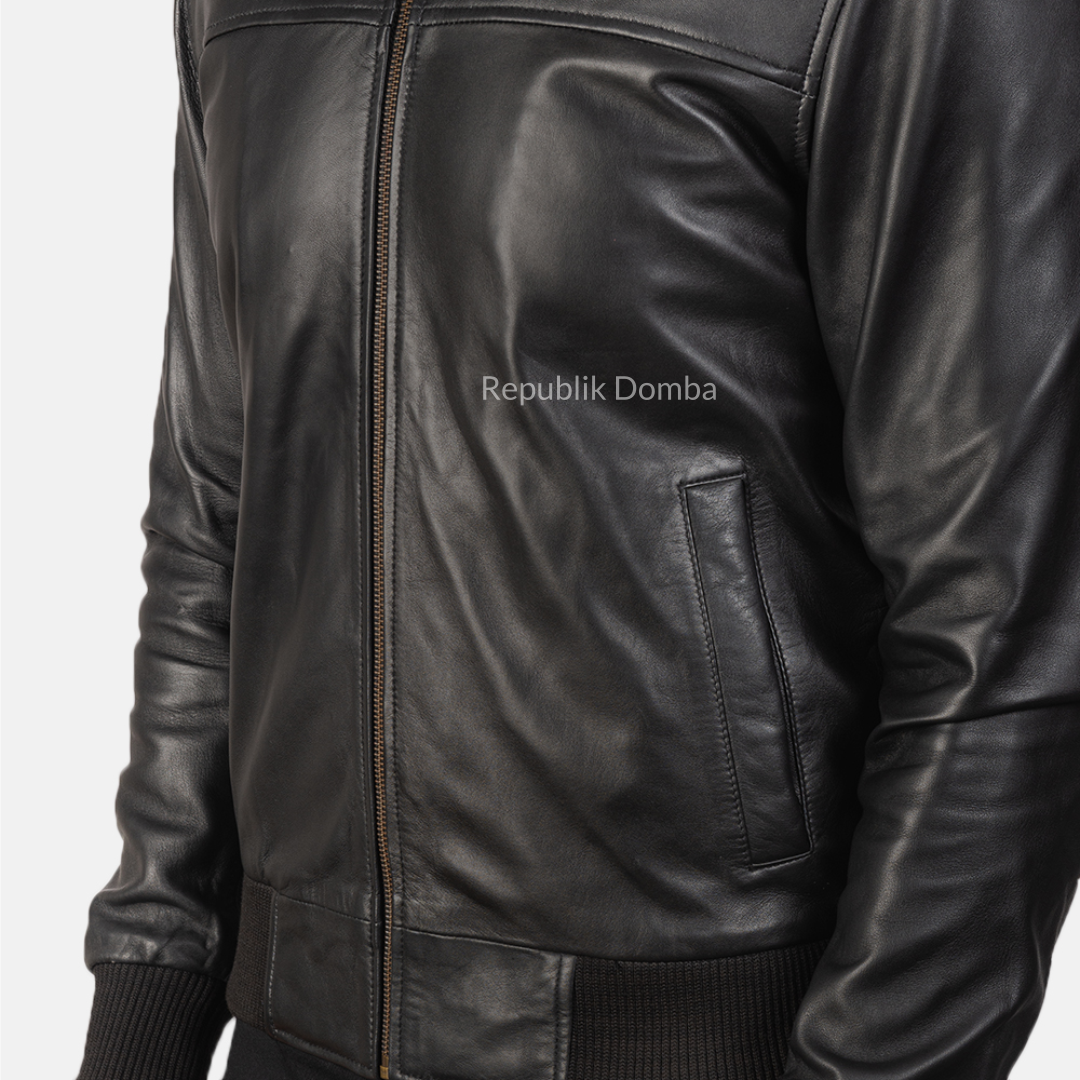 Jaket Kulit Pria Bomber - PCB 414