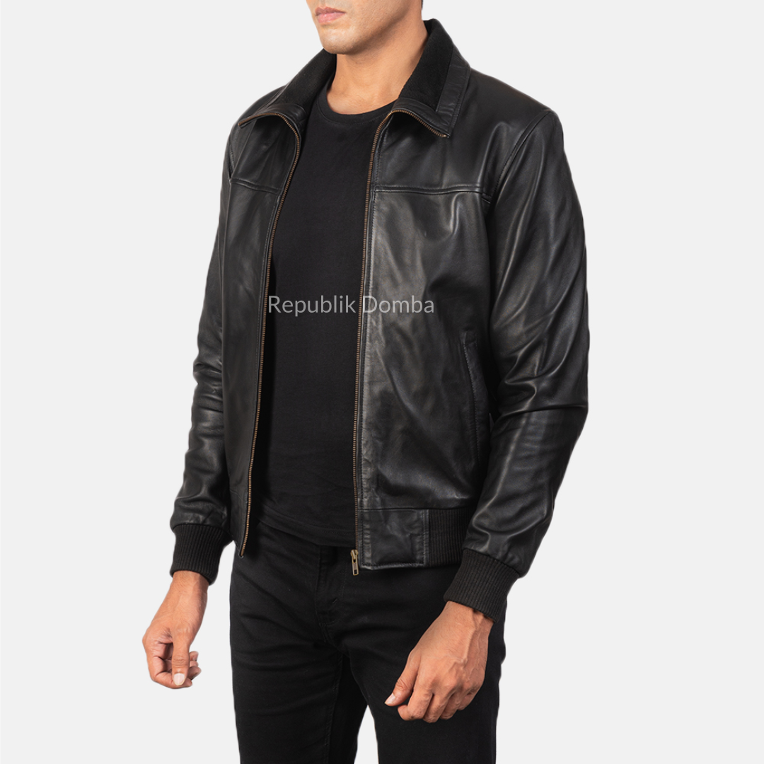 Jaket Kulit Pria Bomber - PCB 414