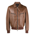 Jaket Kulit Pria Bomber - PCB 441