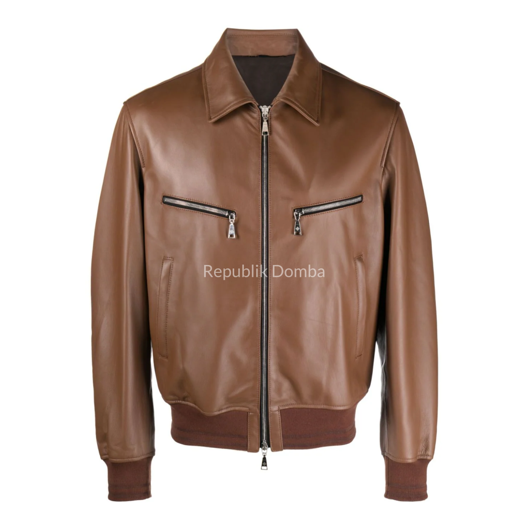 Jaket Kulit Pria Bomber - PCB 441