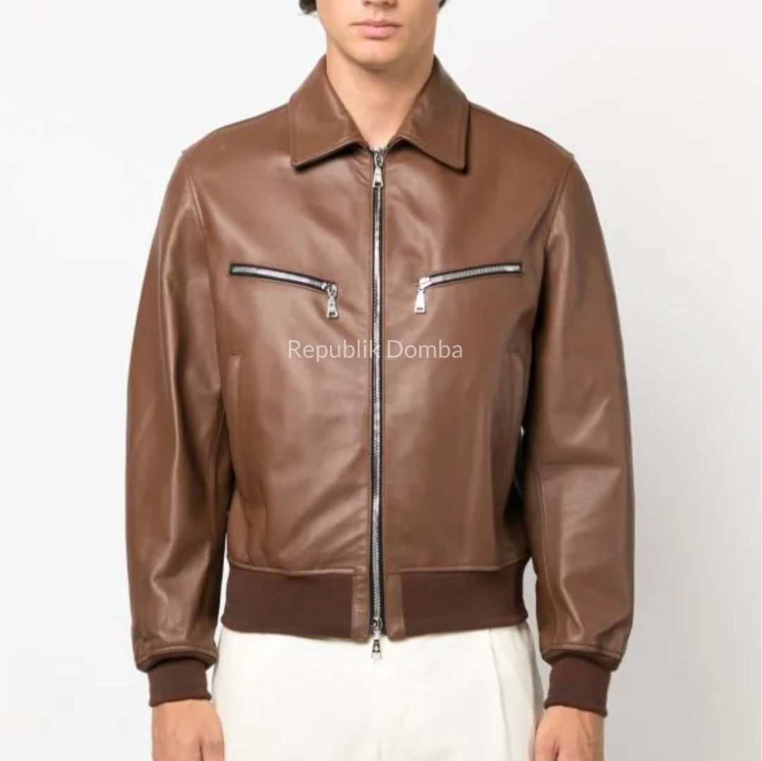 Jaket Kulit Pria Bomber - PCB 441