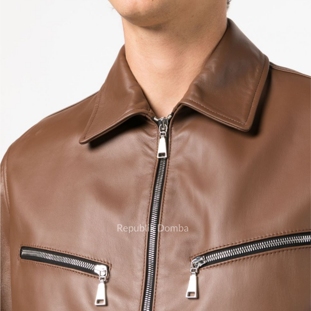 Jaket Kulit Pria Bomber - PCB 441