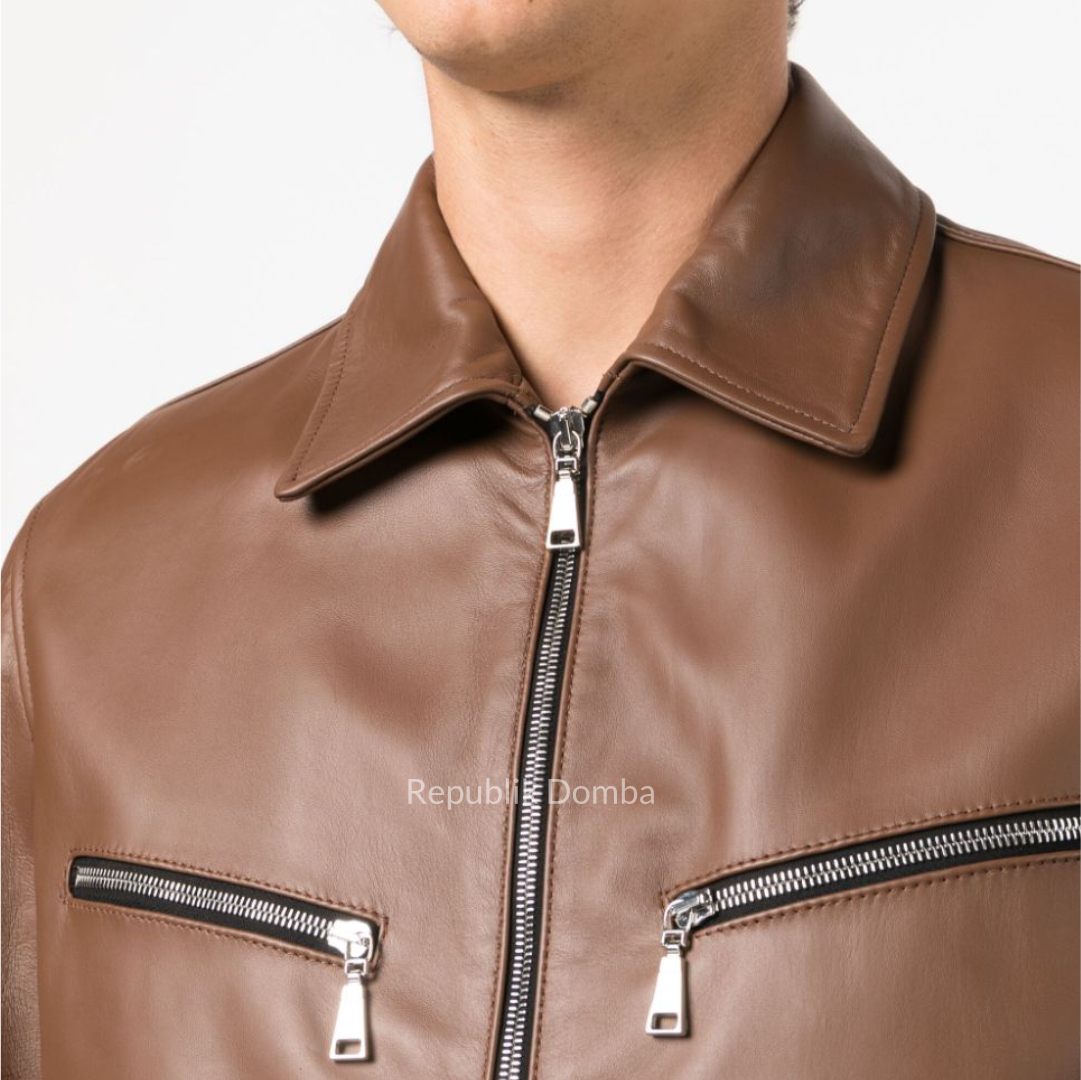 Jaket Kulit Pria Bomber - PCB 441